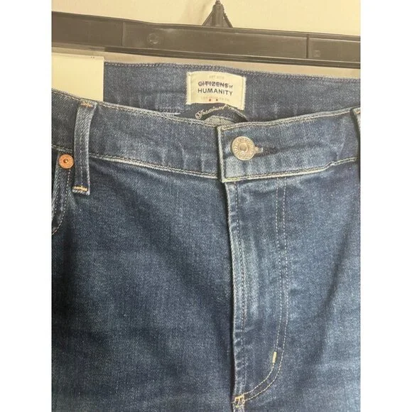 CITIZENS OF HUMANITY Ella Mid Rise Slim Crop Jeans in Sky Lantern Size 33 NWT